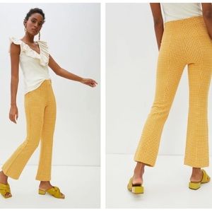 Anthropologie Maeve Mollie Pull On Elastic Stretchy Flare Checkered Pants XL